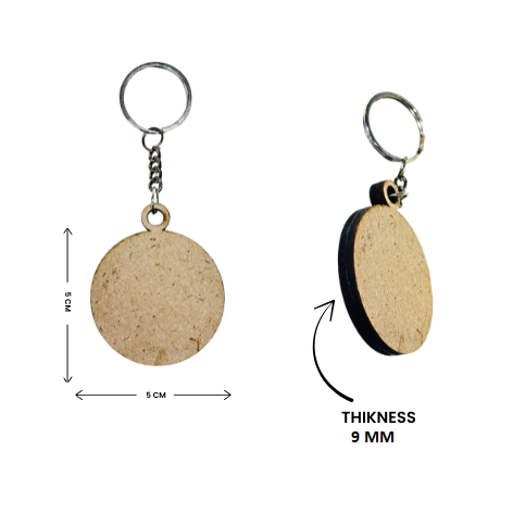 Leafy Branch MDF Keychain 🌿