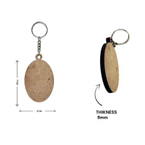 Pink Flower MDF Keychain 🌸🌿