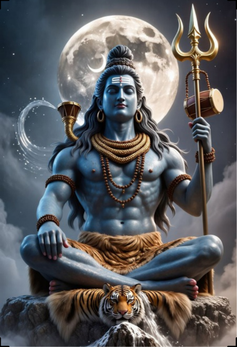 Lord Shiva in deep meditation Fridge Magnet