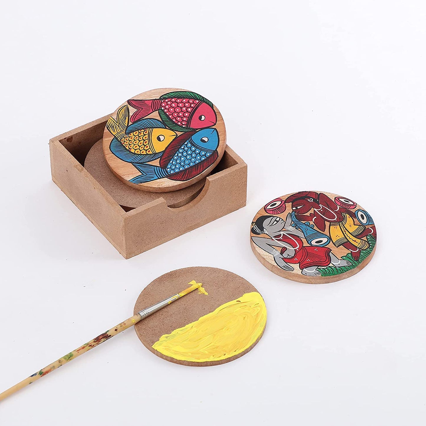 Premium MDF Coaster – Set of 6 | Ideal for DIY & Gifting