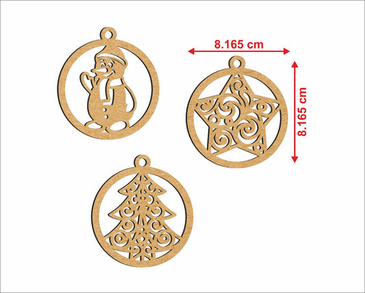 π Christmas MDF Circle Combo β Set of 3 π¨