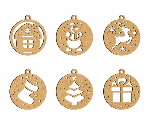 MDF CHRISTMAS CIRCLE (Set Of 6 Piece)