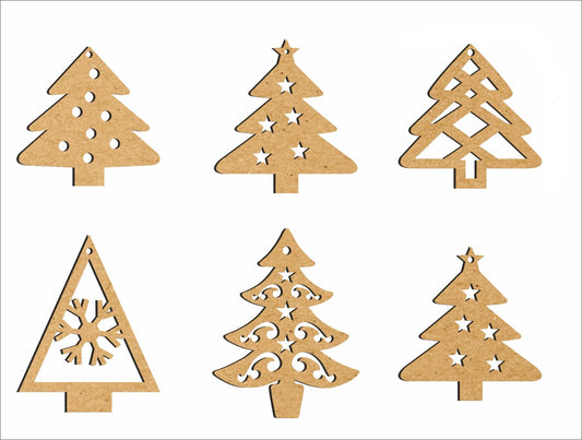 π Christmas MDF Tree Combo β Set of 6 π¨