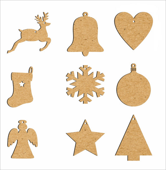 π Christmas Special MDF Circle Craft Base (Set of 9) π
