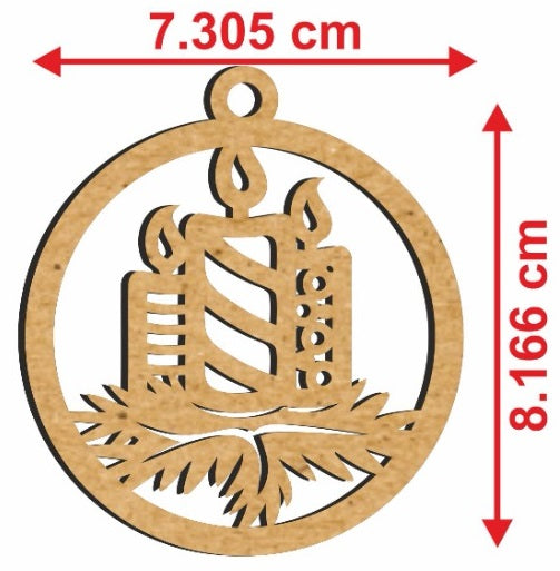 ๐ Christmas MDF Circle Combo โ Set of 5 ๐จ
