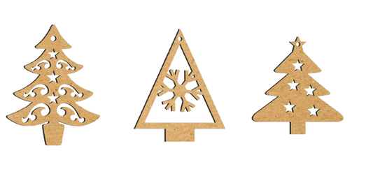 π MDF Christmas Tree (Set of 3 Designs) π