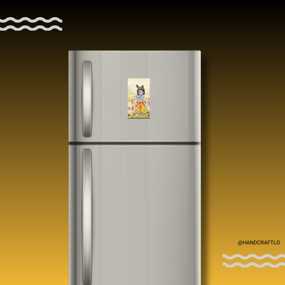 ✨🦚Krishna Blessings Custom Photo Fridge Magnet