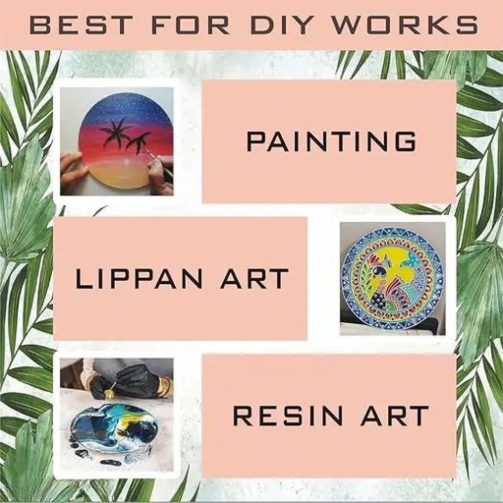 MDF Plain Round Base for Painting And Art Work