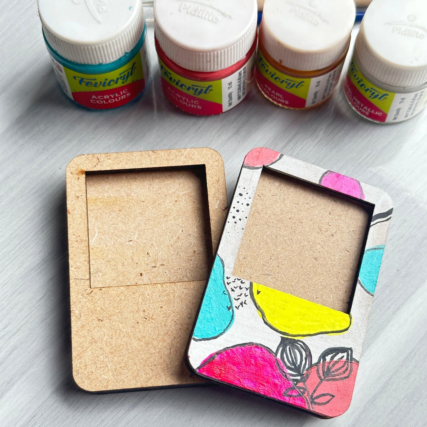 MDF Fridge Magnet Photo Frame Oval (5X7.5CM)