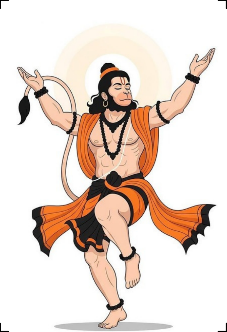 Lord Hanuman in a dynamic pose Fridge Magnet