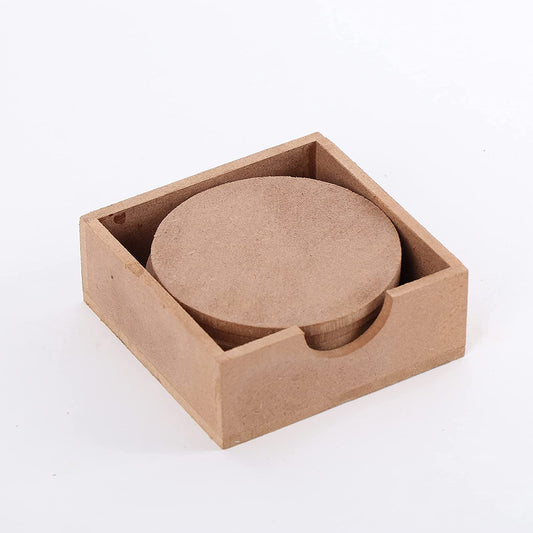 Premium MDF Coaster – Set of 6 | Ideal for DIY & Gifting