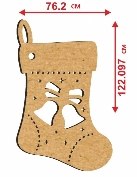 🧦 Christmas MDF Socks Combo – Set of 5 🎨