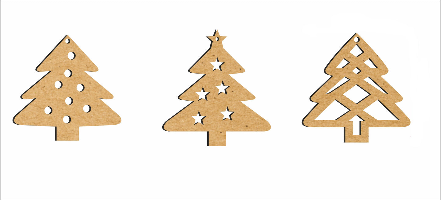 🎄 MDF Christmas Tree (Set of 3 Designs) 🎅
