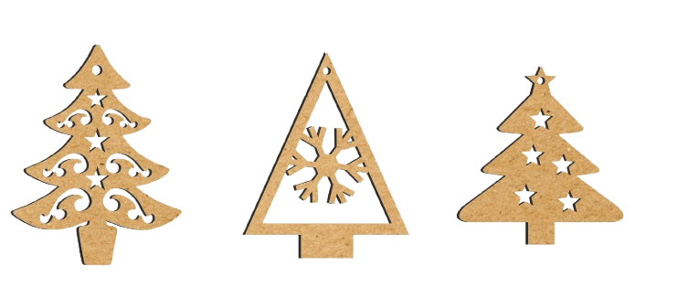🎄 MDF Christmas Tree (Set of 3 Designs) 🎅