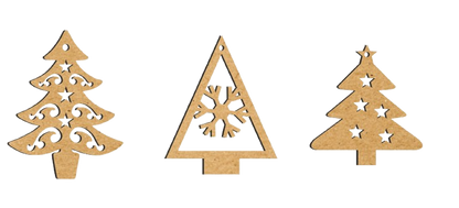 🎄 MDF Christmas Tree (Set of 3 Designs) 🎅