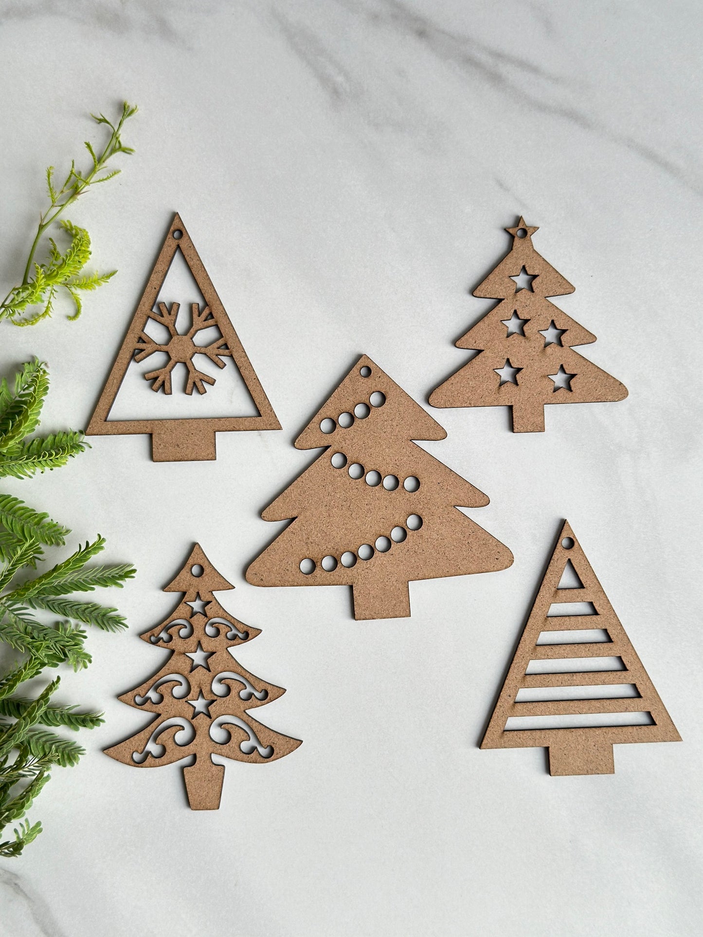 MDF Christmas Tree Cutouts – 5 Unique Designs 🎄