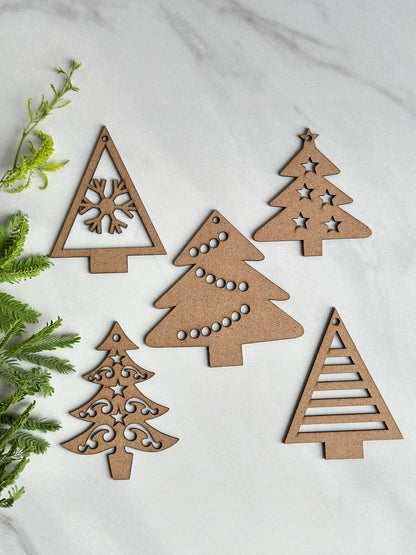 MDF Christmas Tree Cutouts – 5 Unique Designs 🎄