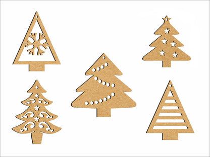 MDF Christmas Tree Cutouts – 5 Unique Designs 🎄