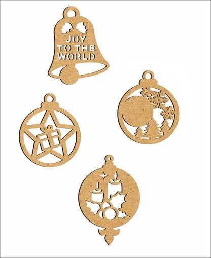 🔔 Christmas Special MDF Bell Shape Craft Base (Set of 4) 🔔