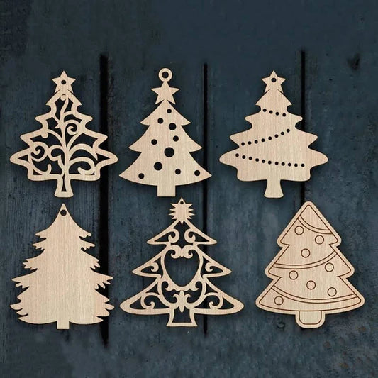 MDF CHRISTMAS TREE (6 PIECES ) 🎄🌟