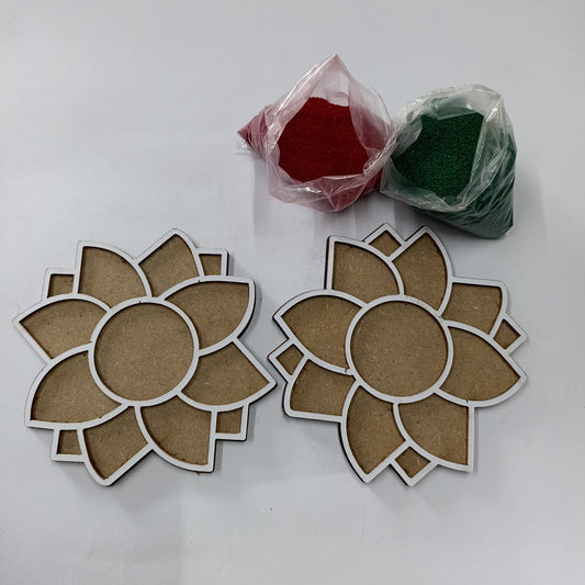 MDF Floral Rangoli Stancil
