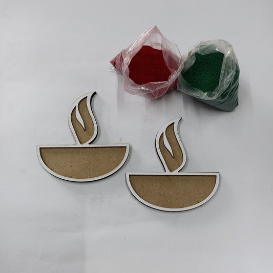 MDF Diya Rangoli Stancil