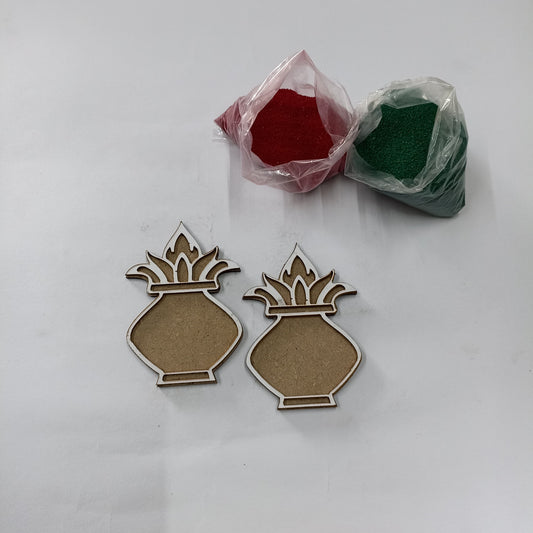 MDF Kalash Rangoli Stancil
