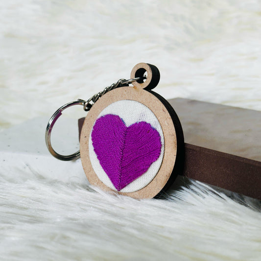 Purple Heart MDF Keychain 💜