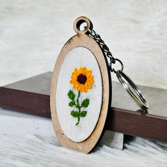 SunFlower MDF Keychain 🌻☘️