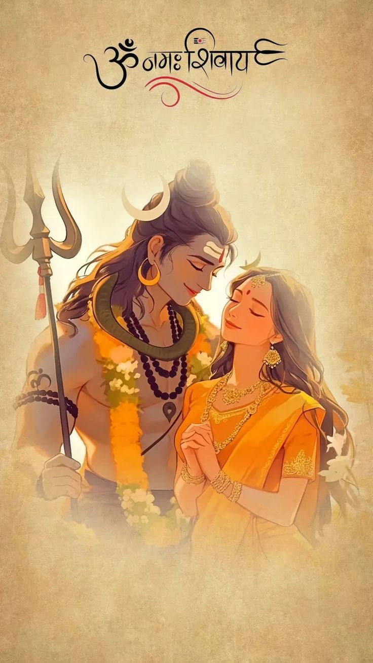 🔱🕉️Shiv–Parvati Blessings Custom Photo Fridge Magnet