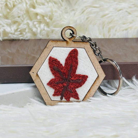 Leaf MDF Keychain 🍁🤎