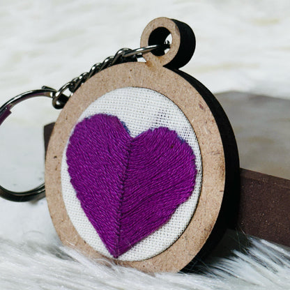 Purple Heart MDF Keychain 💜
